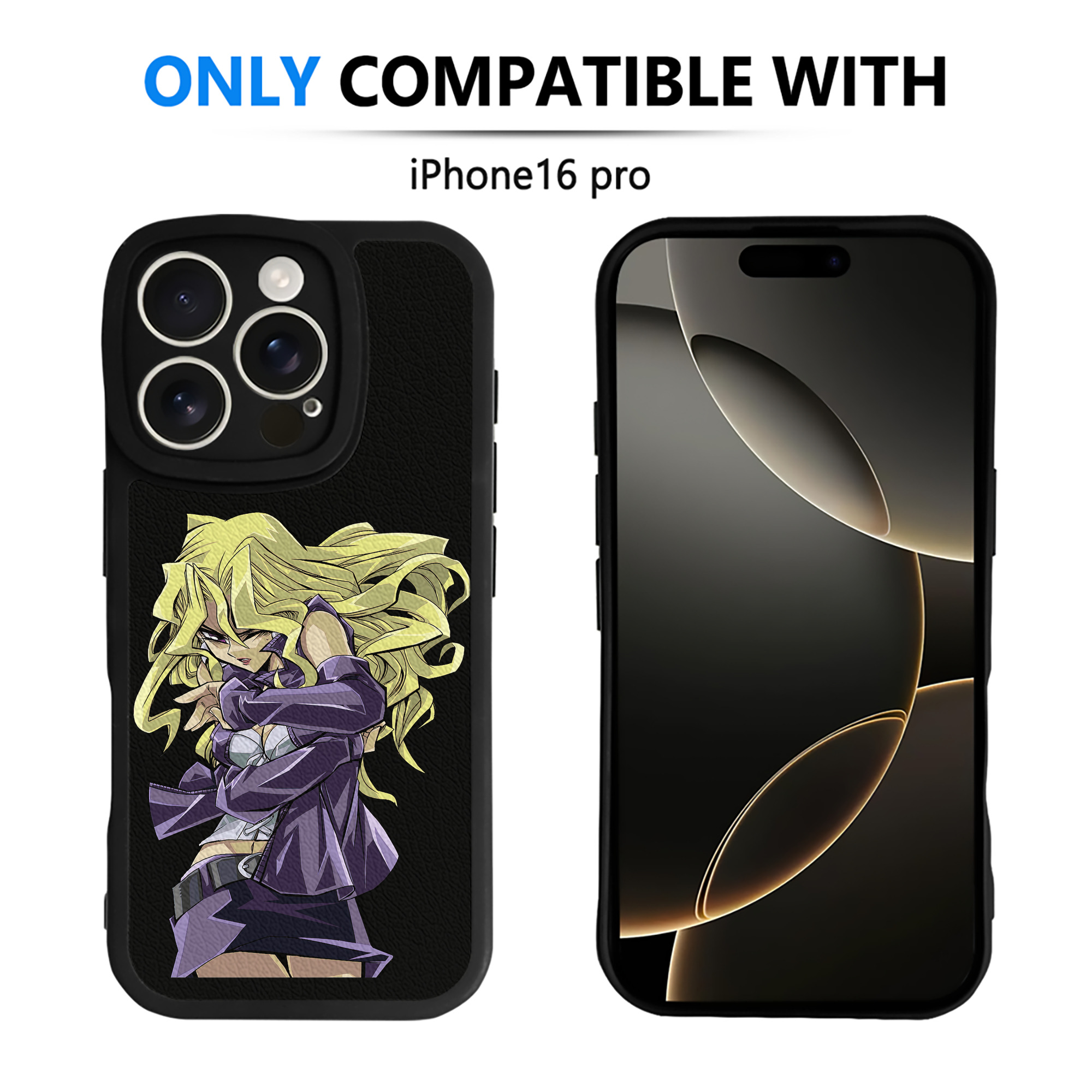 （画像用） 遊☆戯☆王 Yu-Gi-Oh! 【iPhone 16シリーズ対応】シリコンスマホケース（レザー調） 材質：シリコン